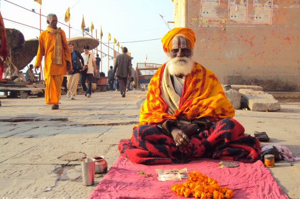 sadhu, sadhu baba, Varanasi Dasaswamedh ghat, saint, hermit