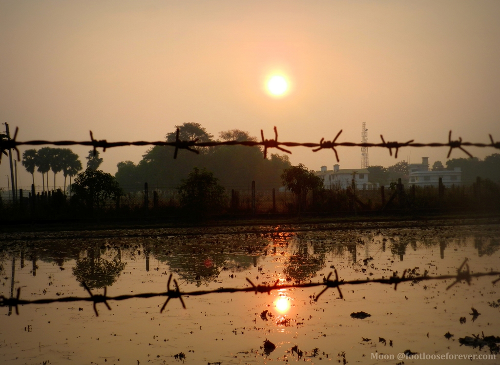 sun, sunrise, shantiniketan, bolpur, west bengal, village
