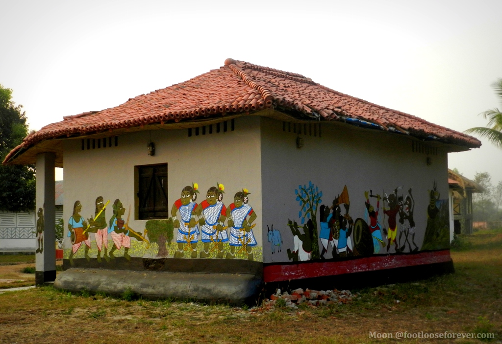 tribal cottage, Bolpur Shantiniketan, tribal art