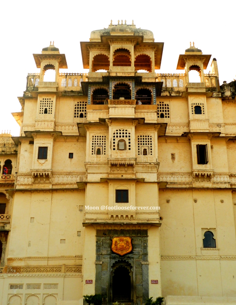 Udaipur City palace, palatial facade