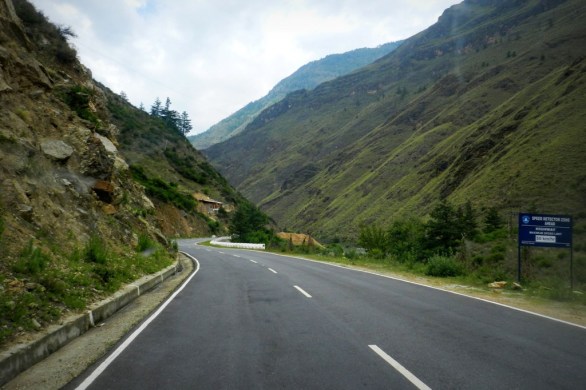 road to Paro, hills, mountains, entering Paro, Bhutan