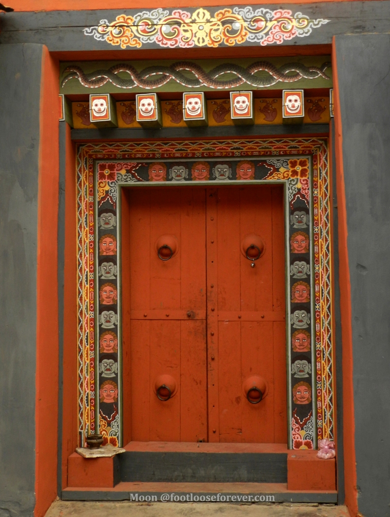 door, doorway, monastery, Changankha lakhang, Thimphu, Bhutan