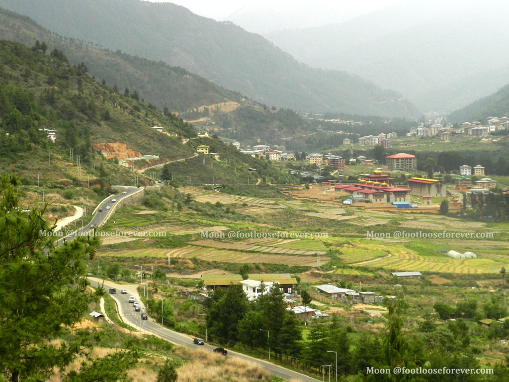 Thimphu, bhutan, hills, valley