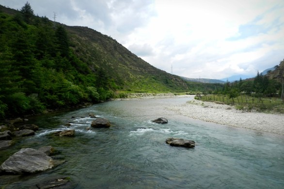 river, mountains, Paro, Bhutan