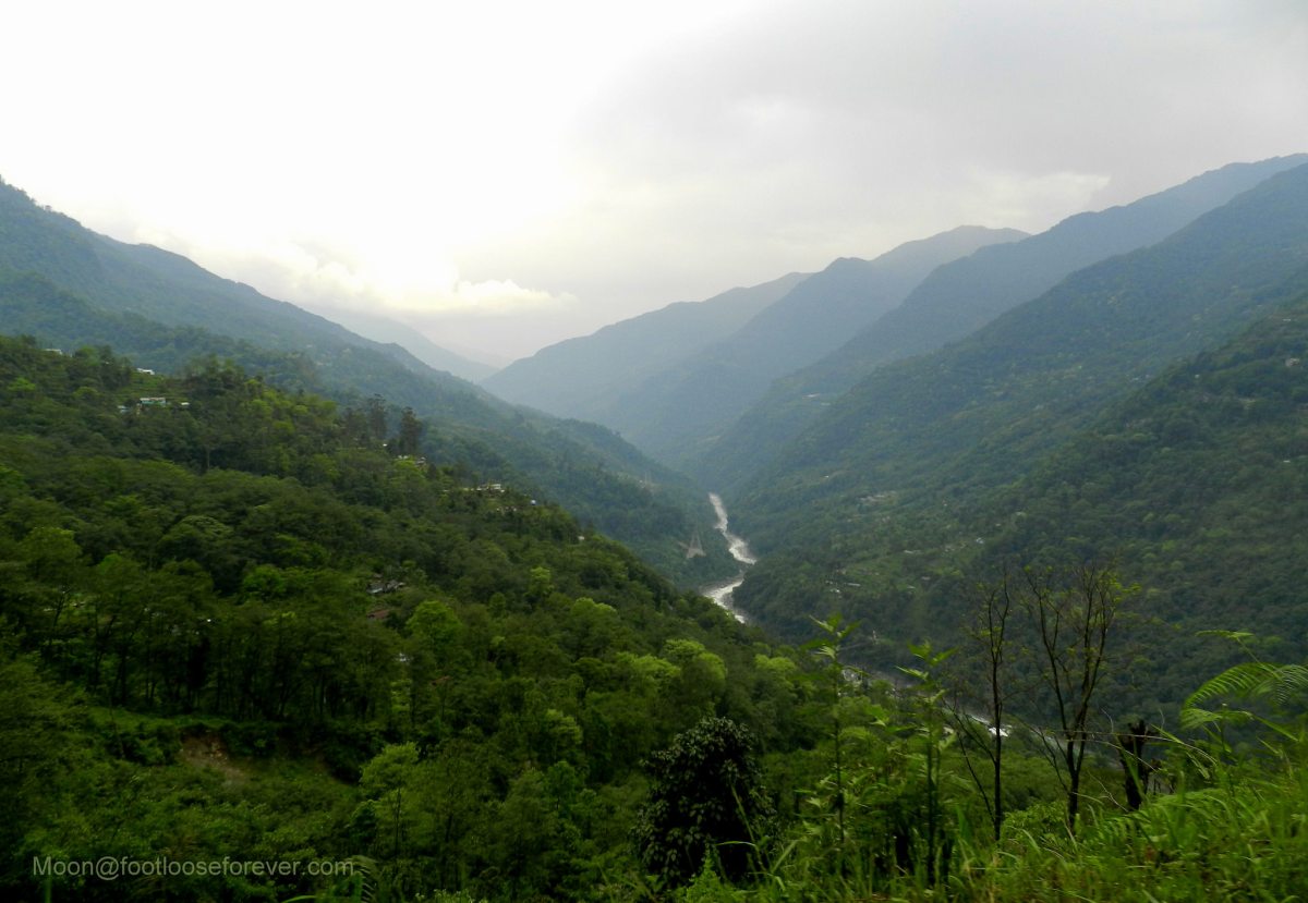 hills, river, mountains, lachung, sikkim, landscape