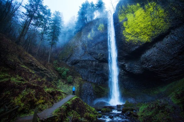 waterfalls, columbia river gorge, oregon